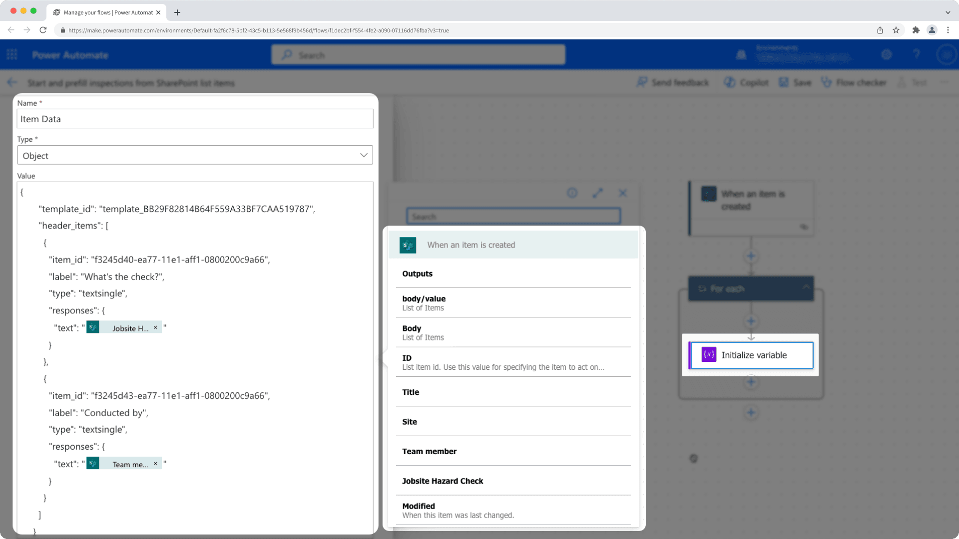 power-automate-start-and-prefill-inspections-with-sharepoint-items