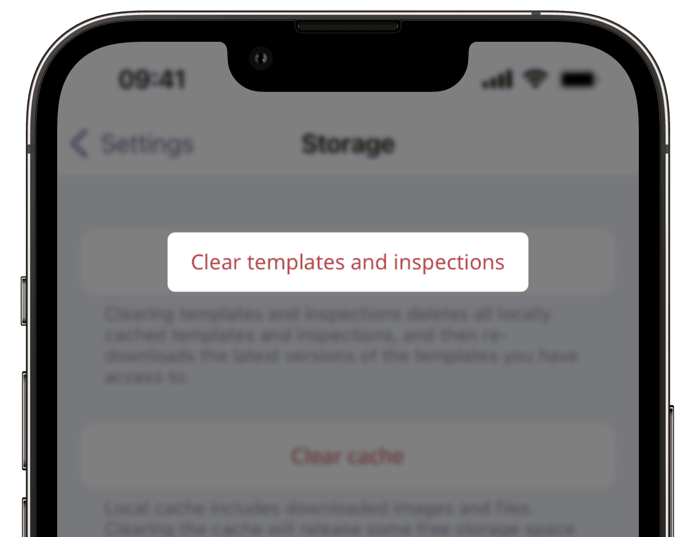 Clear templates and inspections via the SafetyCulture mobile app on iOS.