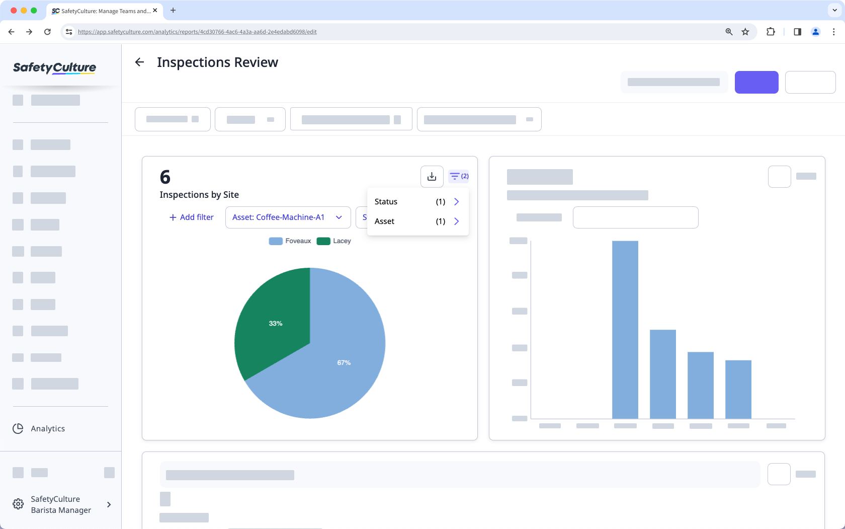 View chart-level filters you've applied in the new Analytics experience.