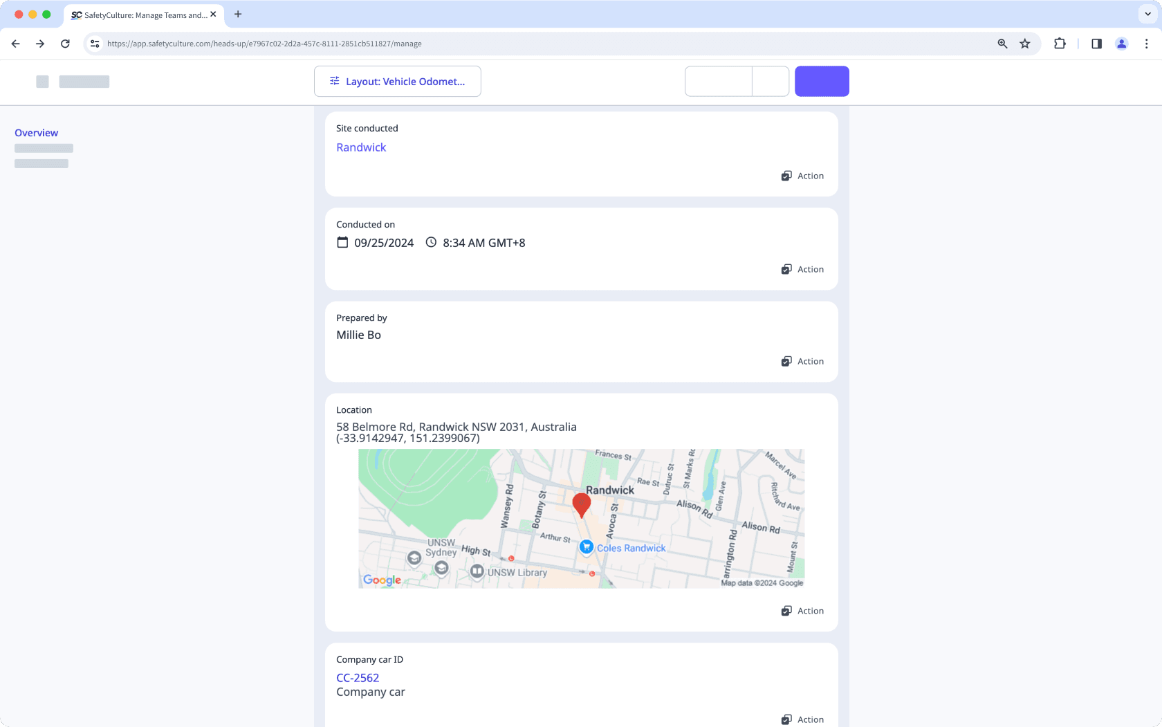 Template title page response types via the web app. 