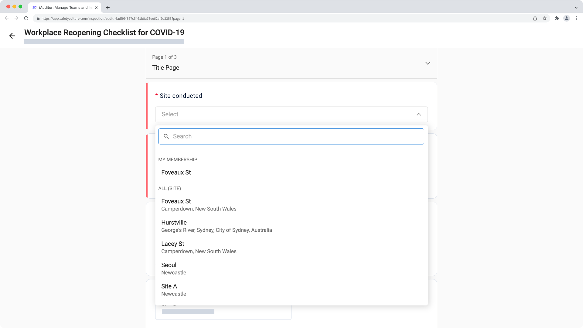 Configure site selection settings SafetyCulture Help Center