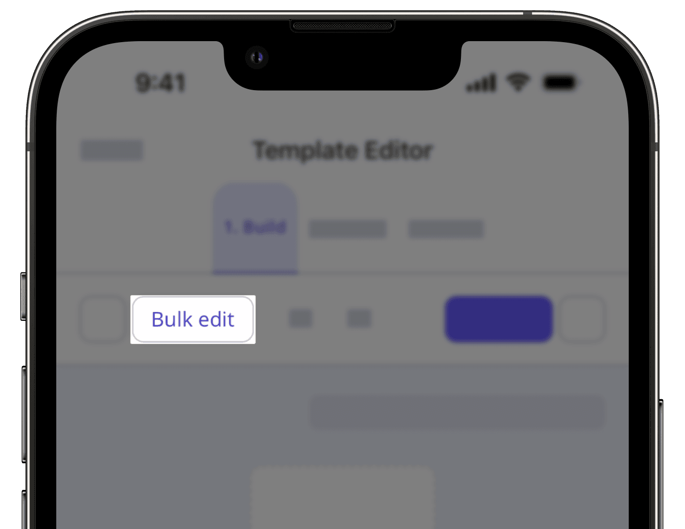 Edit all questions in bulk via the mobile app.