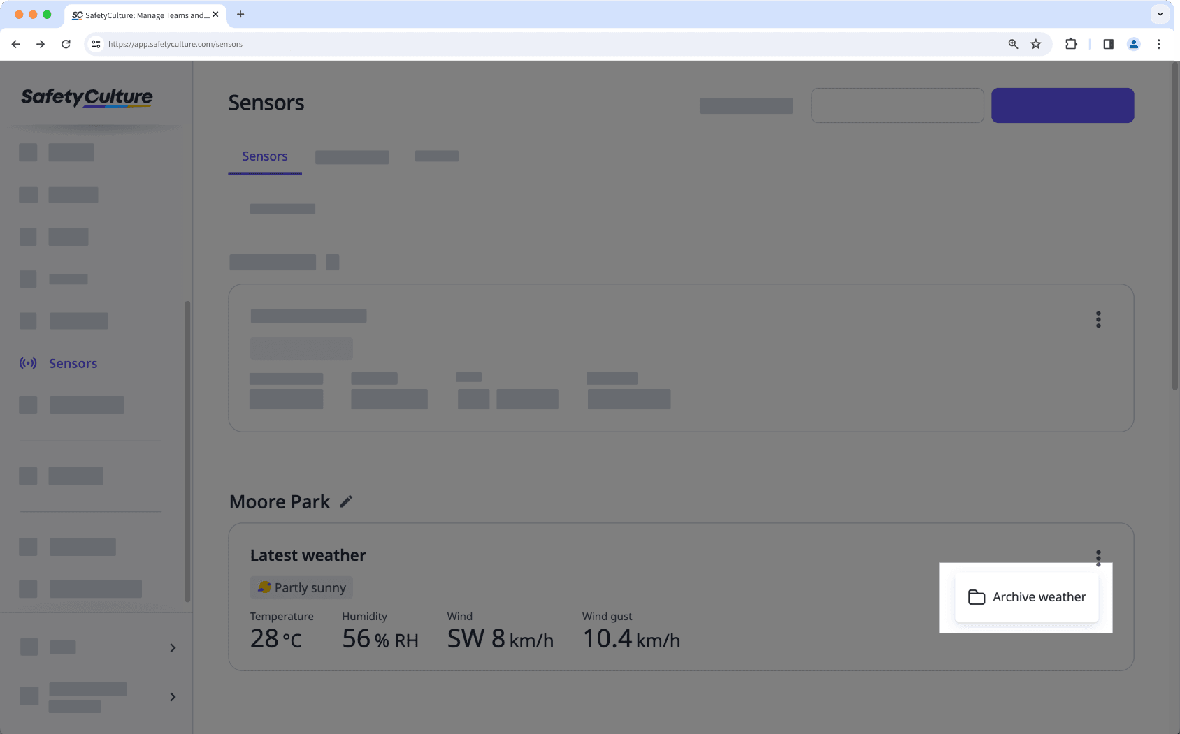 Mithilfe der Web-App einen Wetterdaten-Feed archivieren.