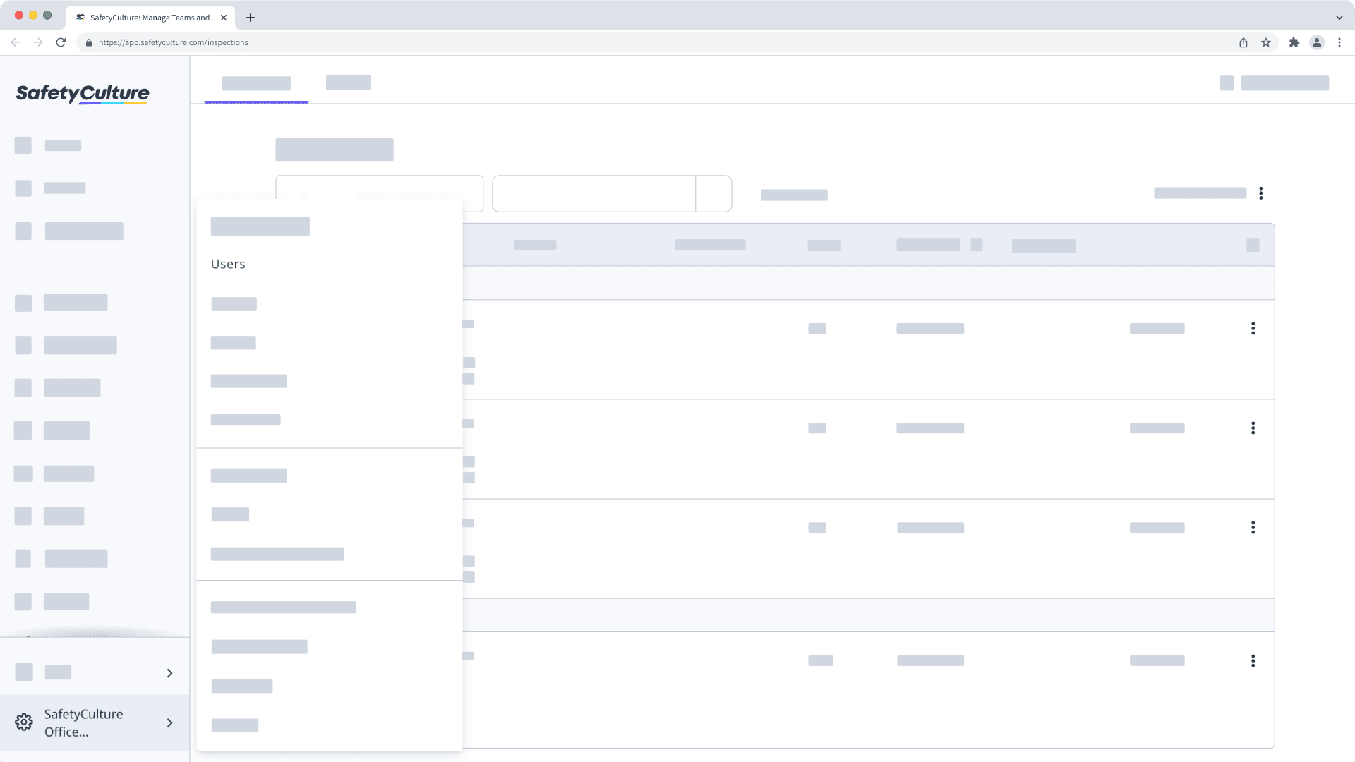 Location of Users on the web app.