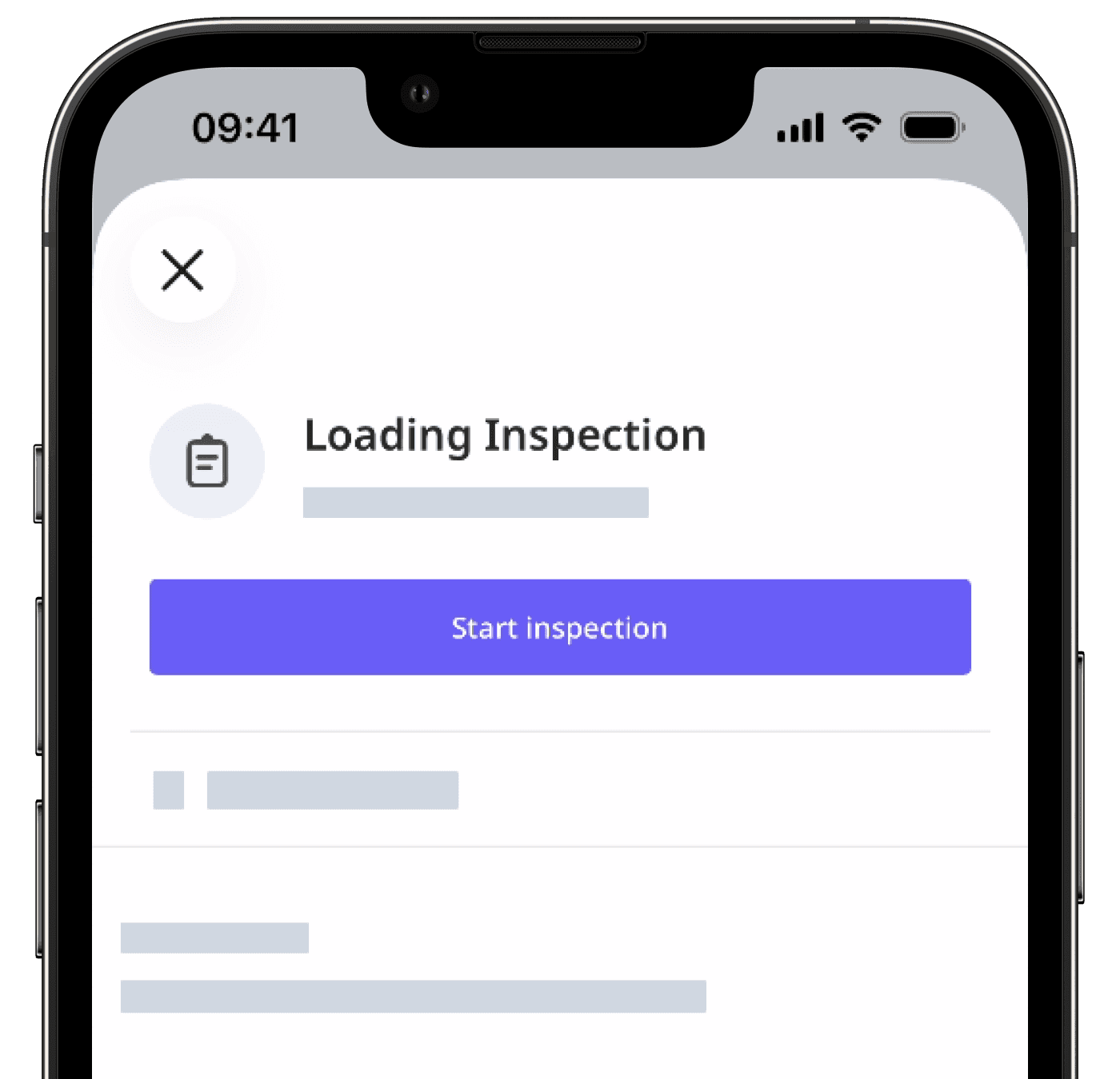 Check template access level via the mobile app (iOS).