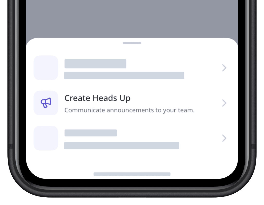 Crear un Aviso desde la pantalla de inicio a través de la aplicación móvil de iOS.
