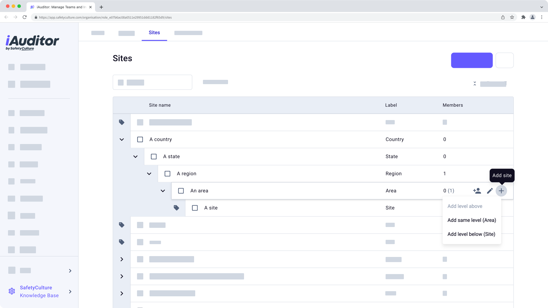 Mithilfe der Web-App die Website-Liste Ihrer Organisation inline erstellen.