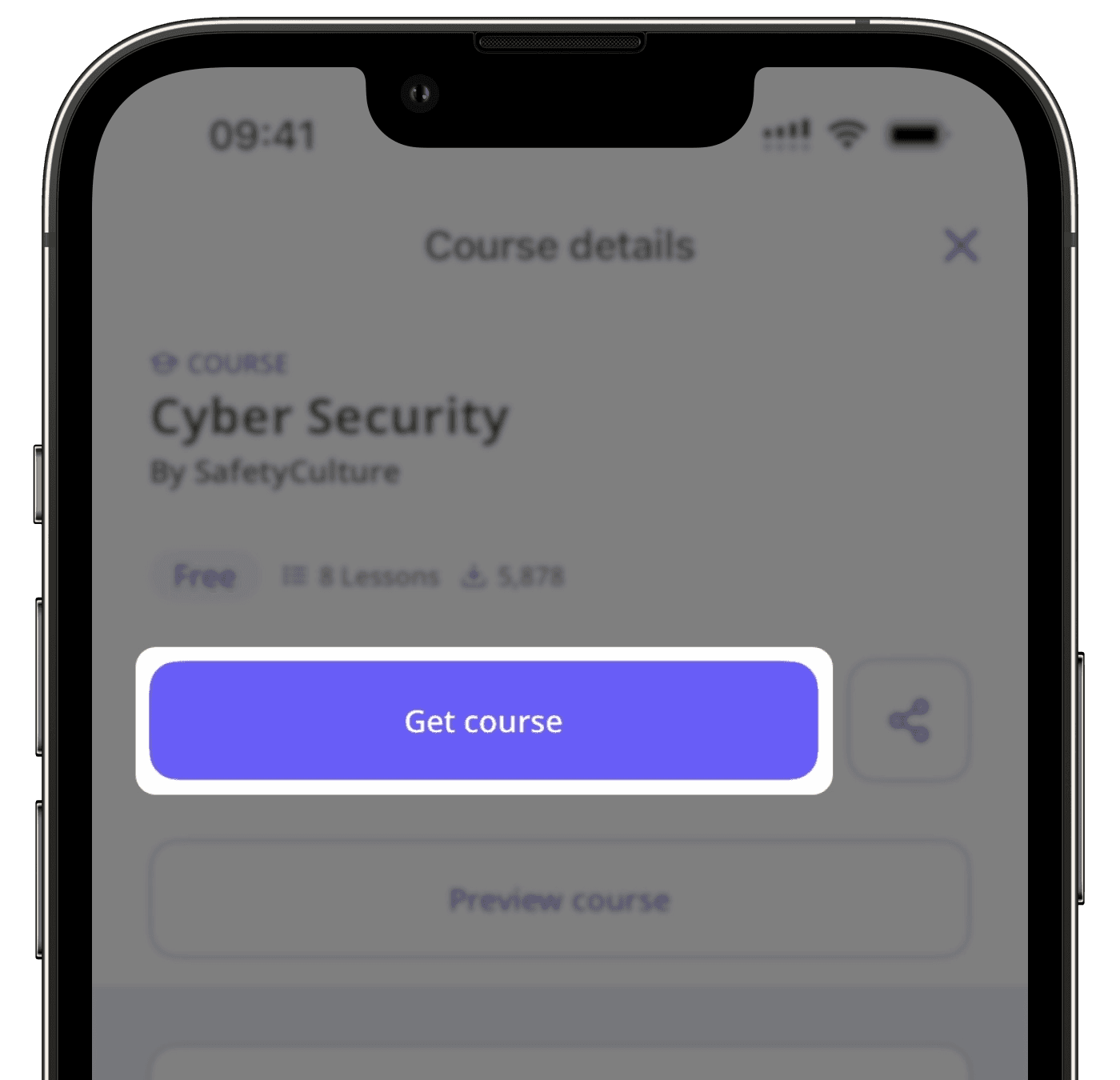 Mithilfe der Web-App einen Kurs aus der Kursbibliothek importieren.