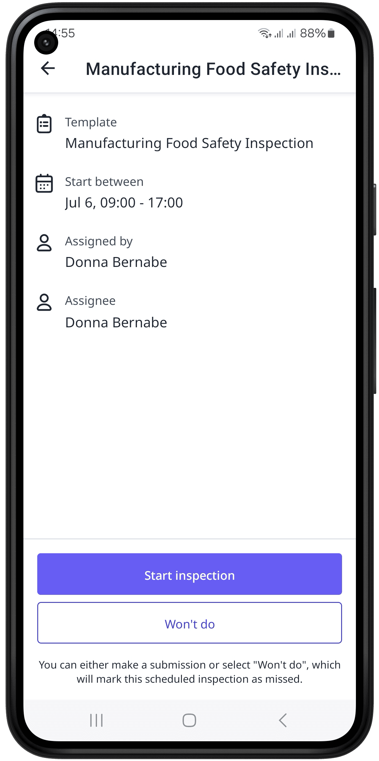 Start inspections from schedules | SafetyCulture Help Center