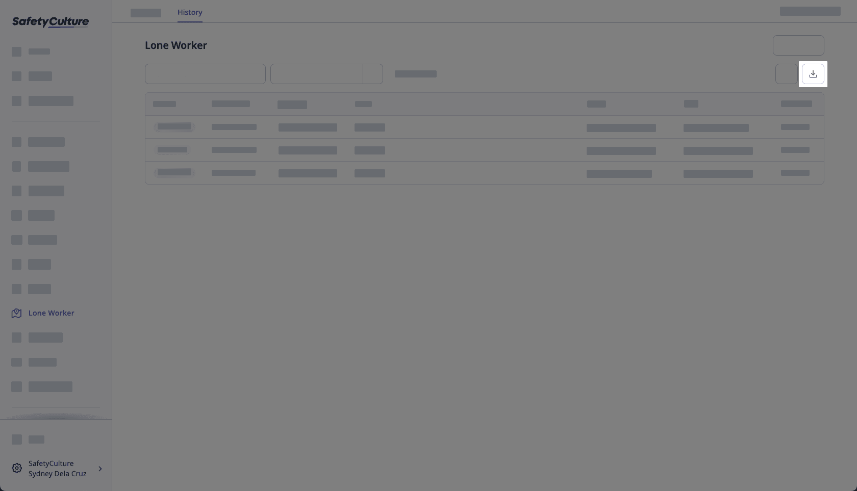 Télécharger les tâches de travailleur isolé au format CSV via l'application Web.