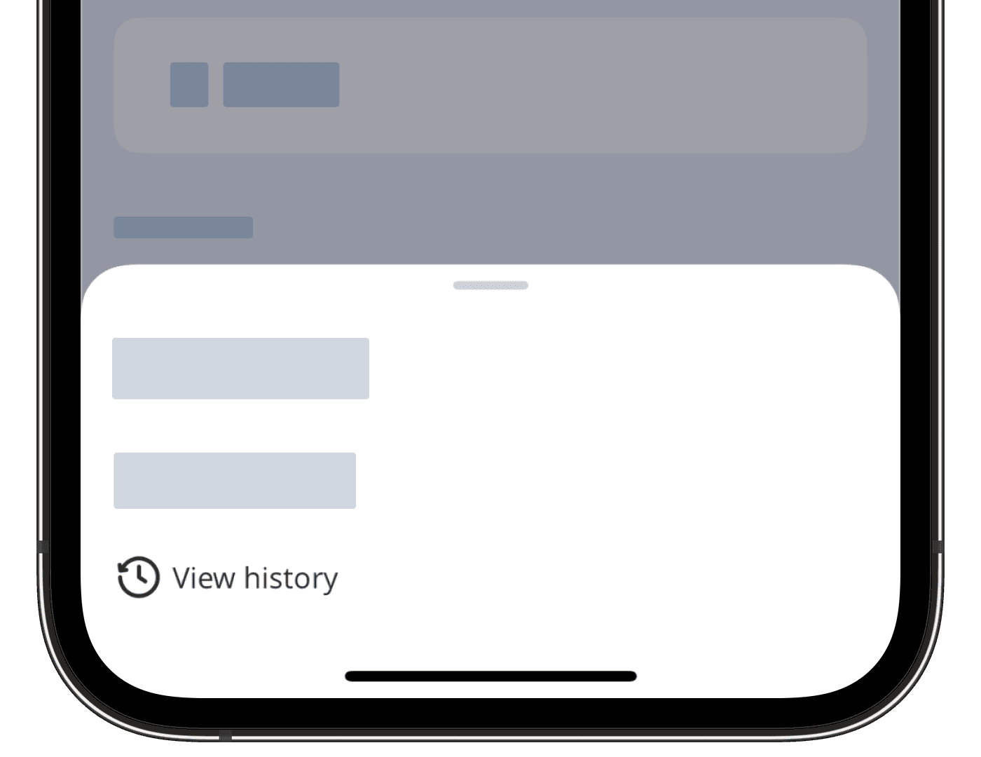 View a credential's history via the mobile app.