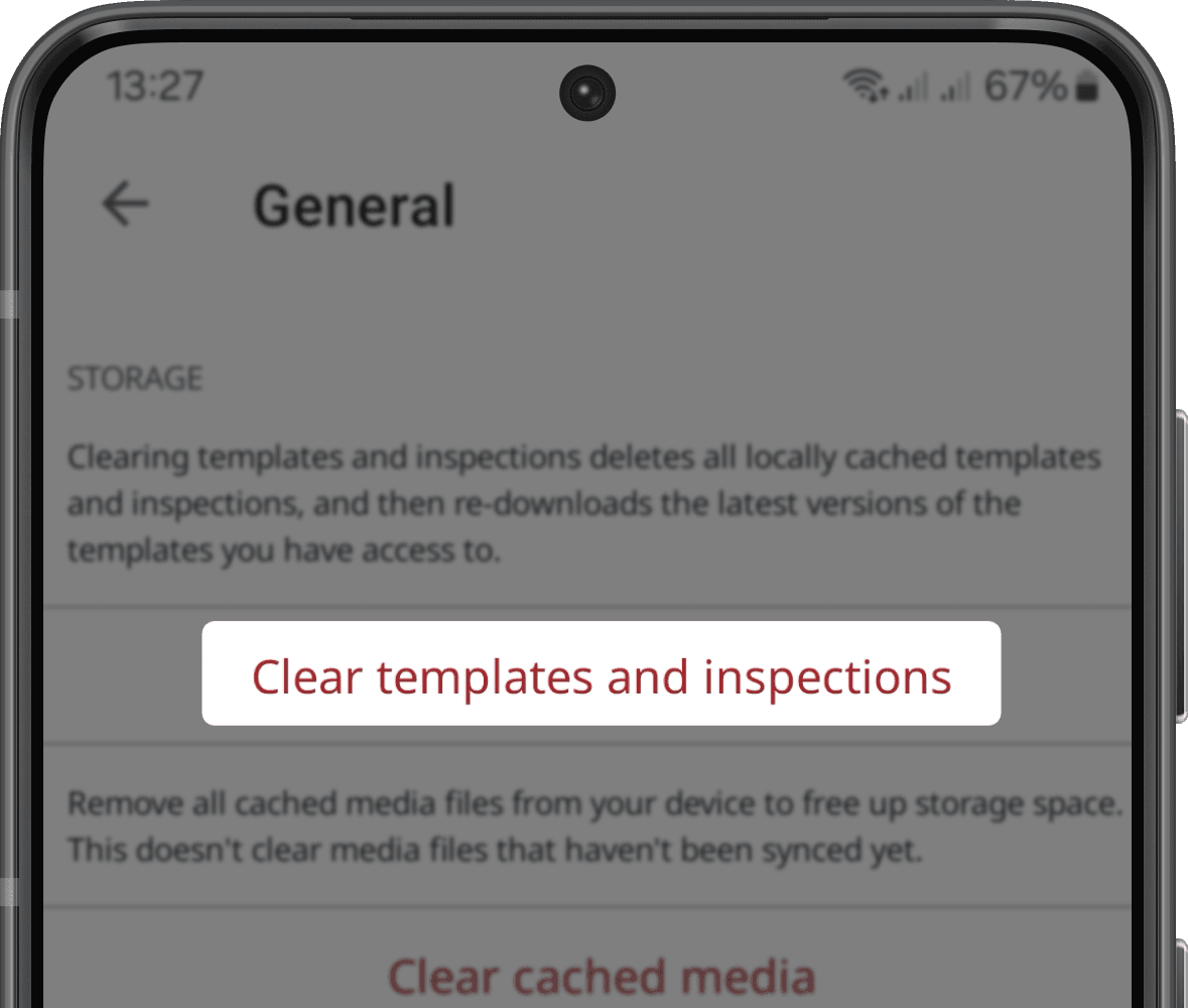 Borre plantillas e inspecciones a través de la aplicación de SafetyCulture en Android.