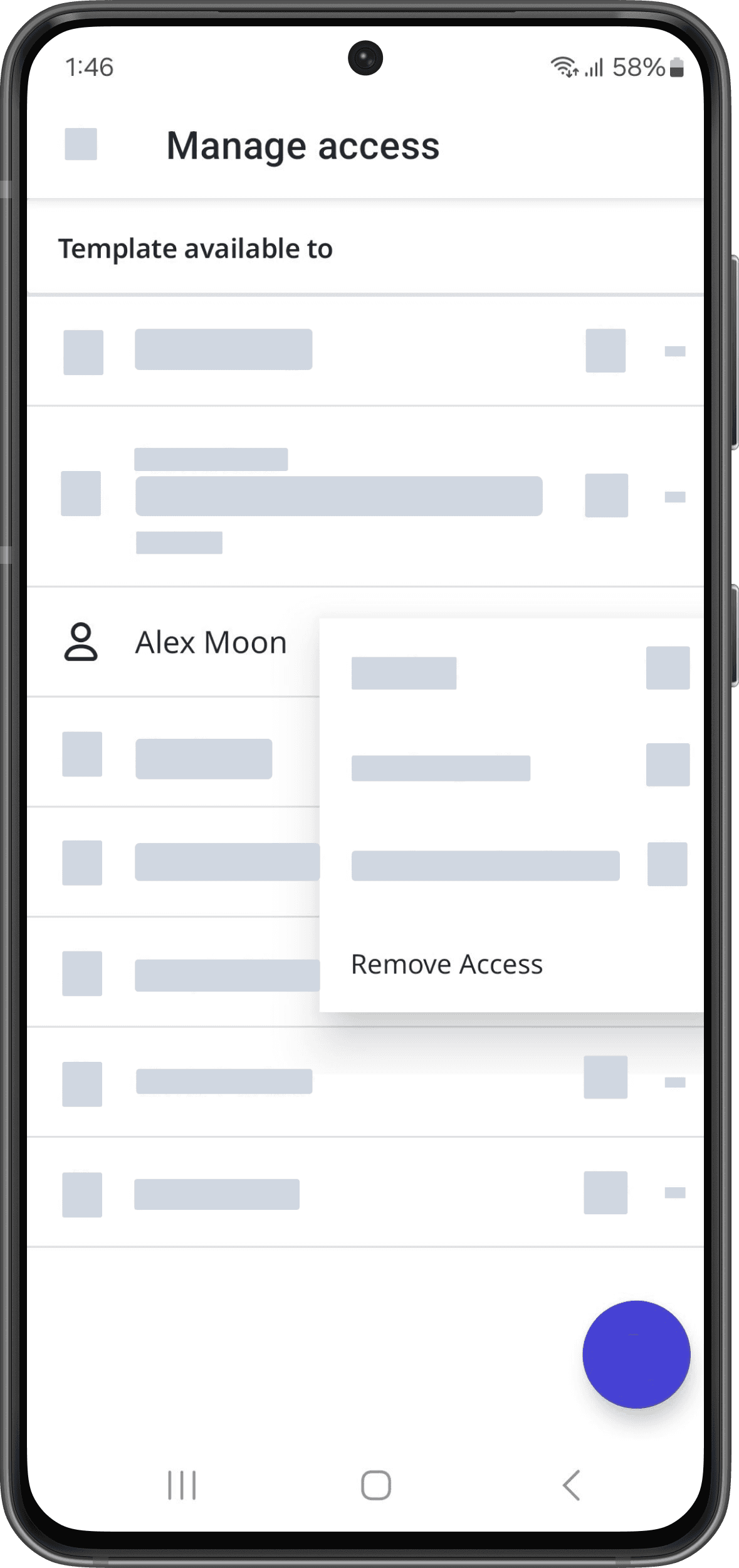Eine Zugriffsregel über die SafetyCulture Android App entfernen.