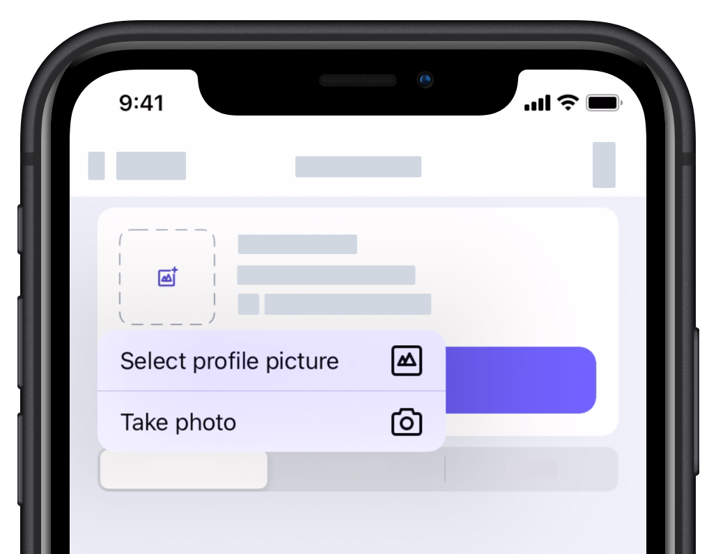 Upload an asset profile picture via the mobile app.