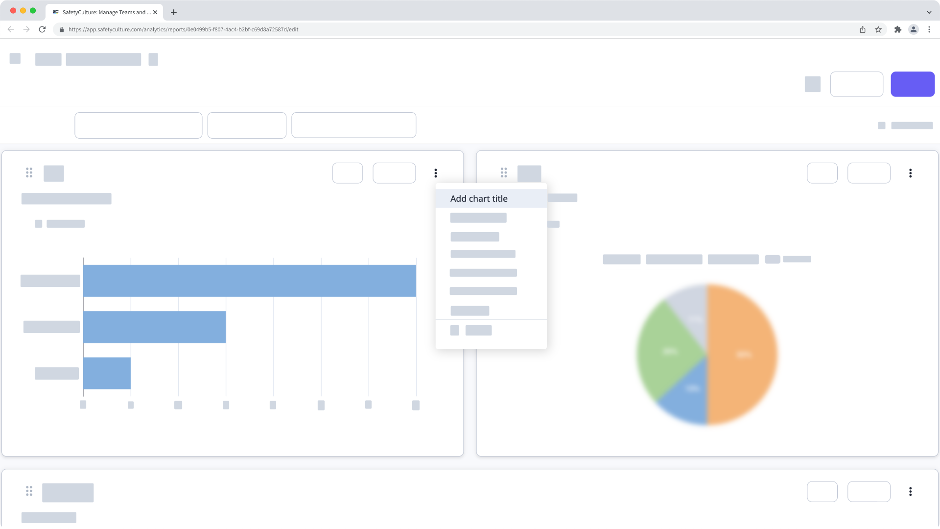 Add a title to a chart in Analytics via the web app.