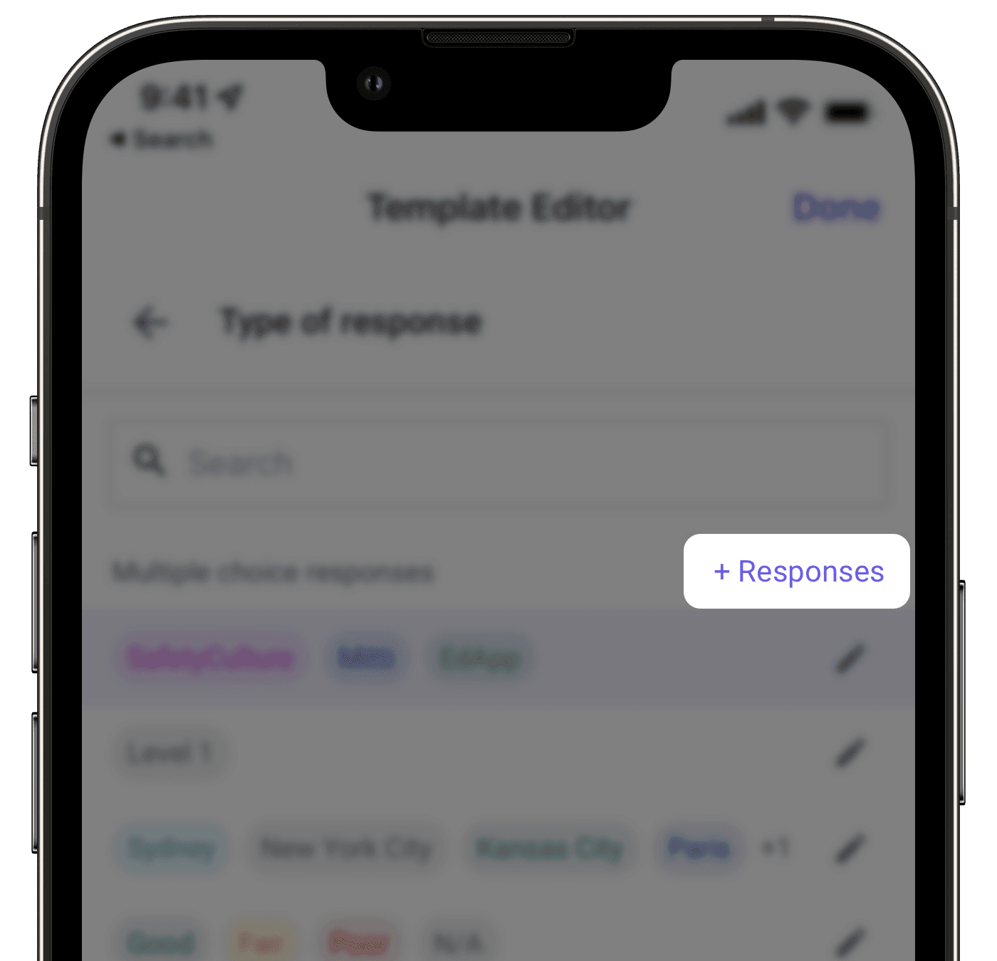 Crear un conjunto de respuestas personalizadas a través de la aplicación móvil.