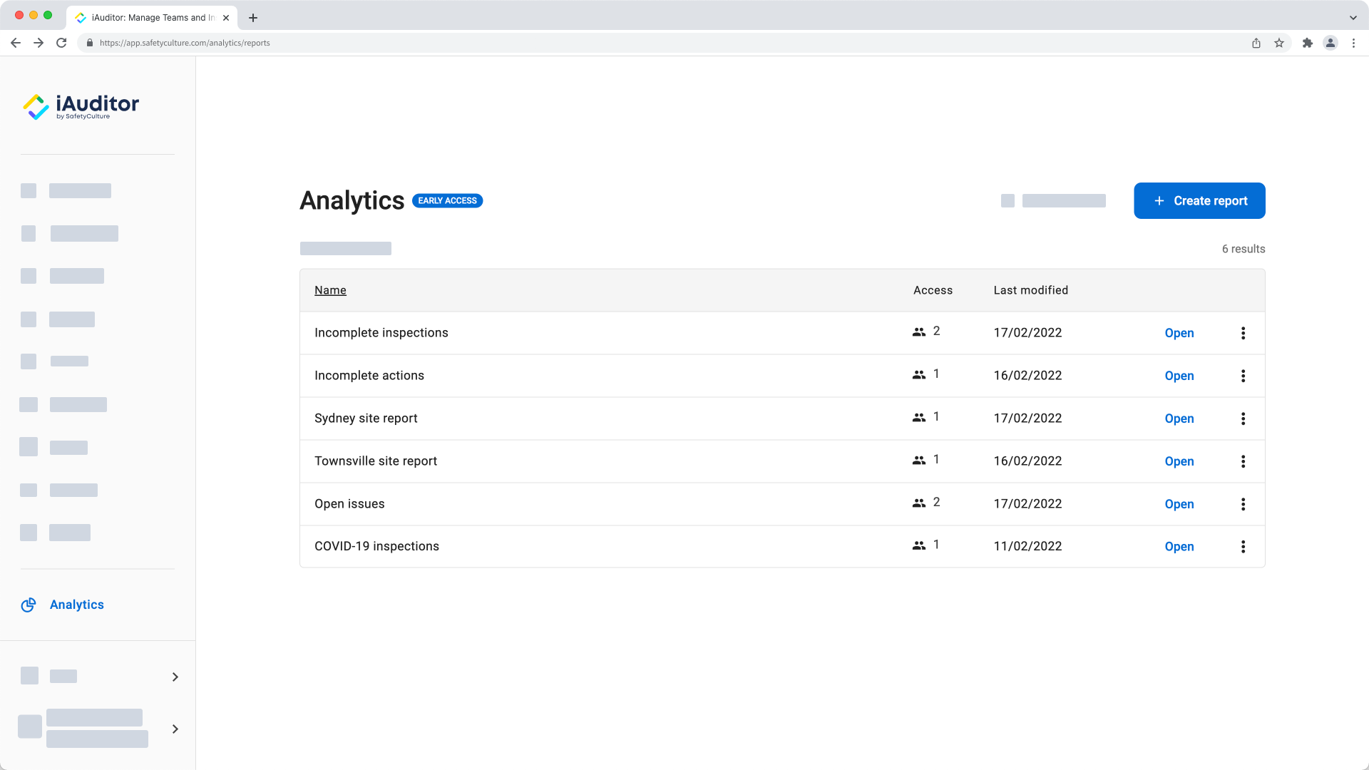 Create reports in the new Analytics experience.