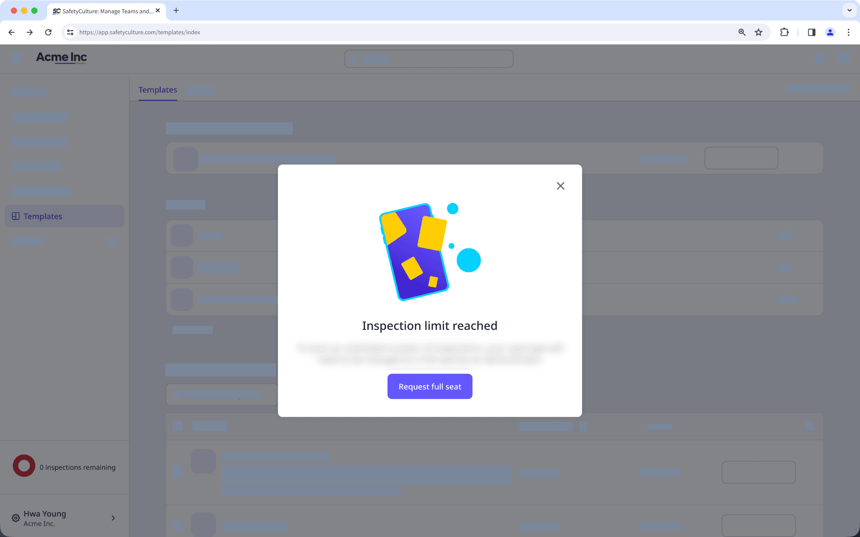 Mithilfe der Web-App eine Vollversion-Lizenz anfordern.