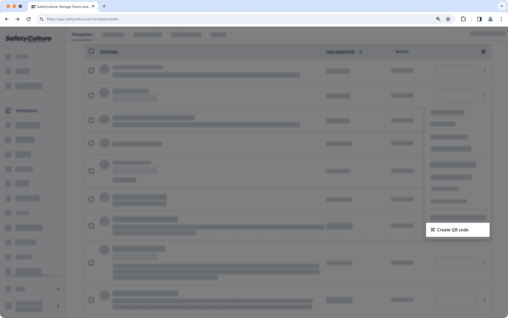 Create a QR code via the web app.