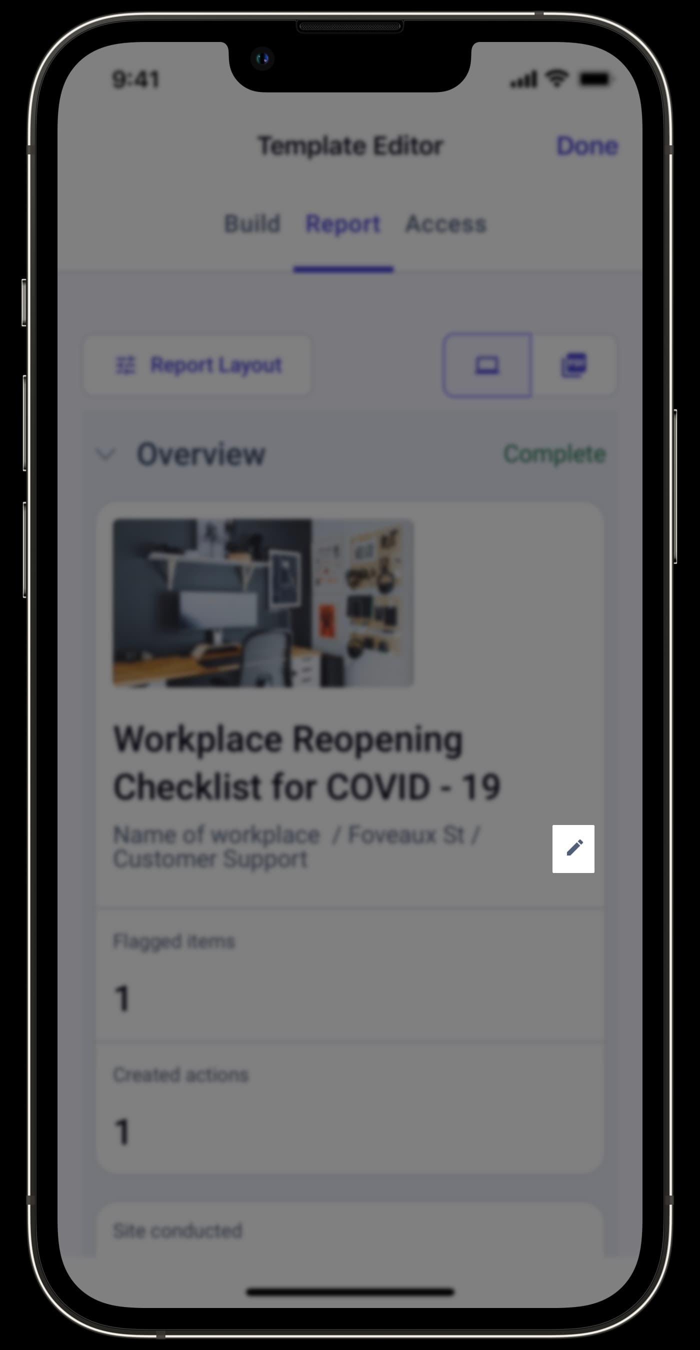 Set an inspection title format via the mobile app.