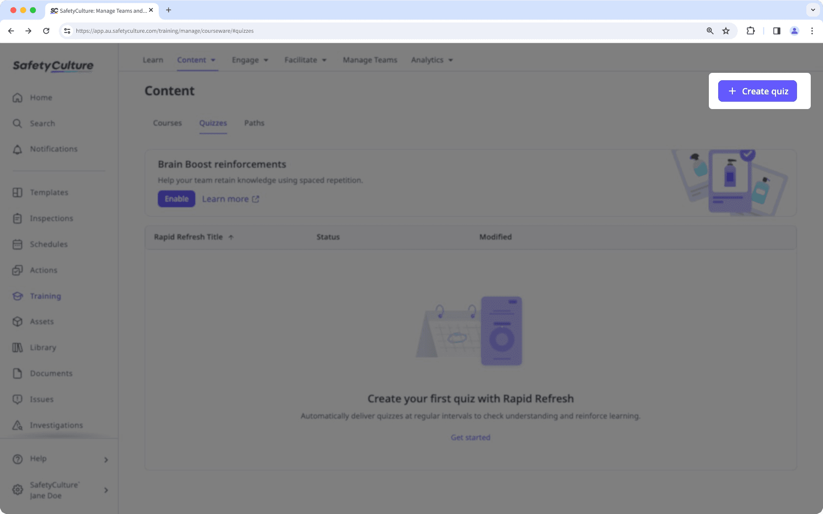 Mithilfe der Web-App ein Blitzlern-Quiz erstellen.