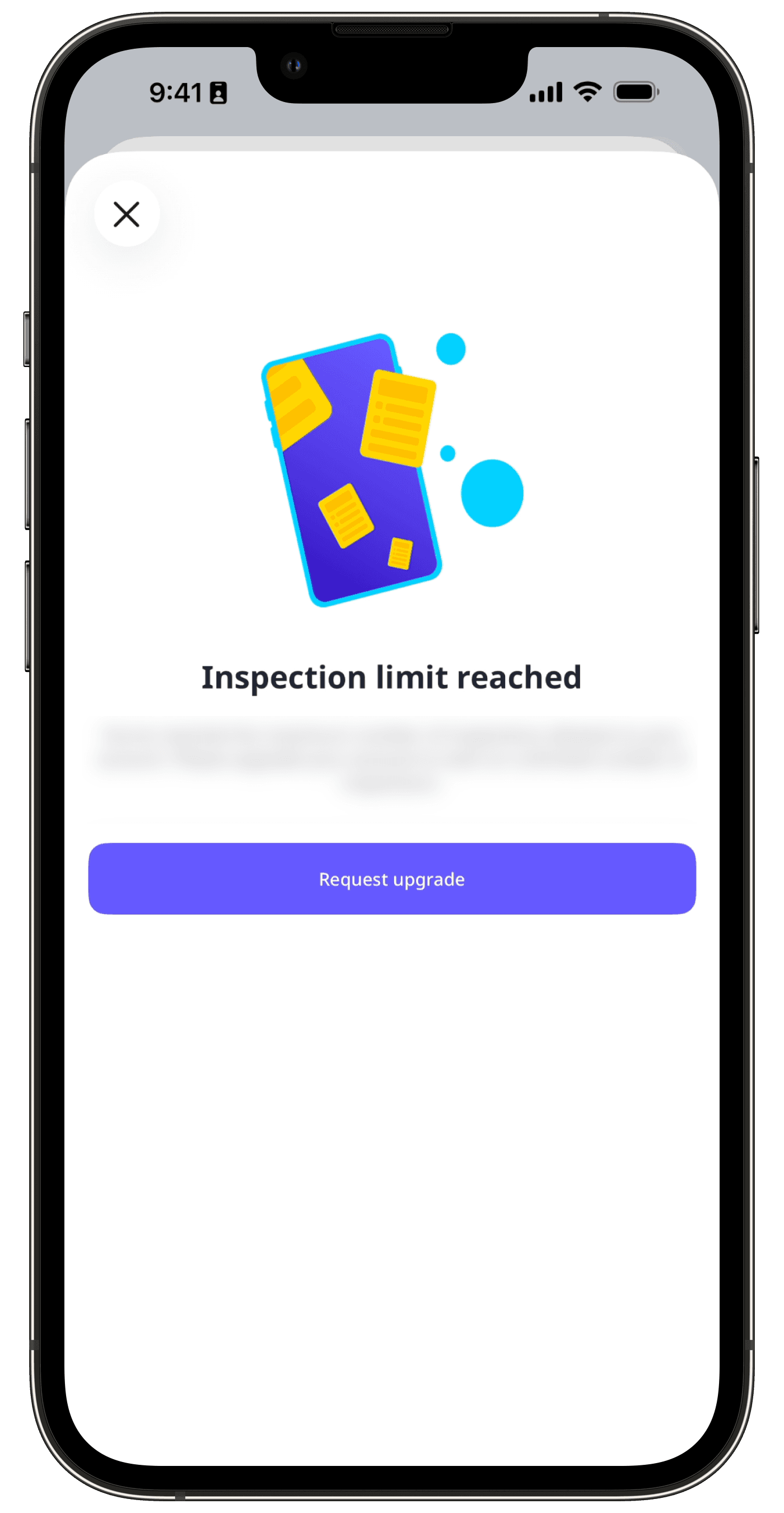 A pop-up window with the option to request for a full seat.