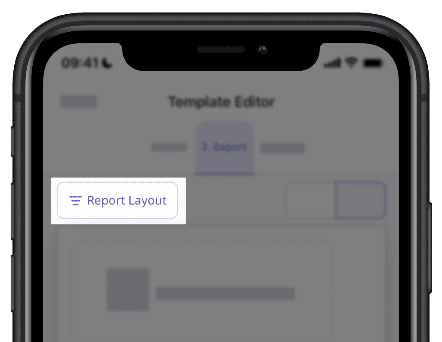 Modifier la mise en page d'un rapport depuis l'application portable.