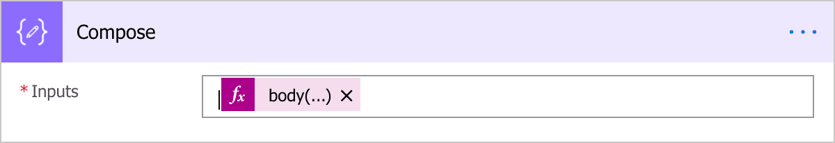 Ein Beispiel für die Aktion "Compose" in einem Power Automate-Flow.