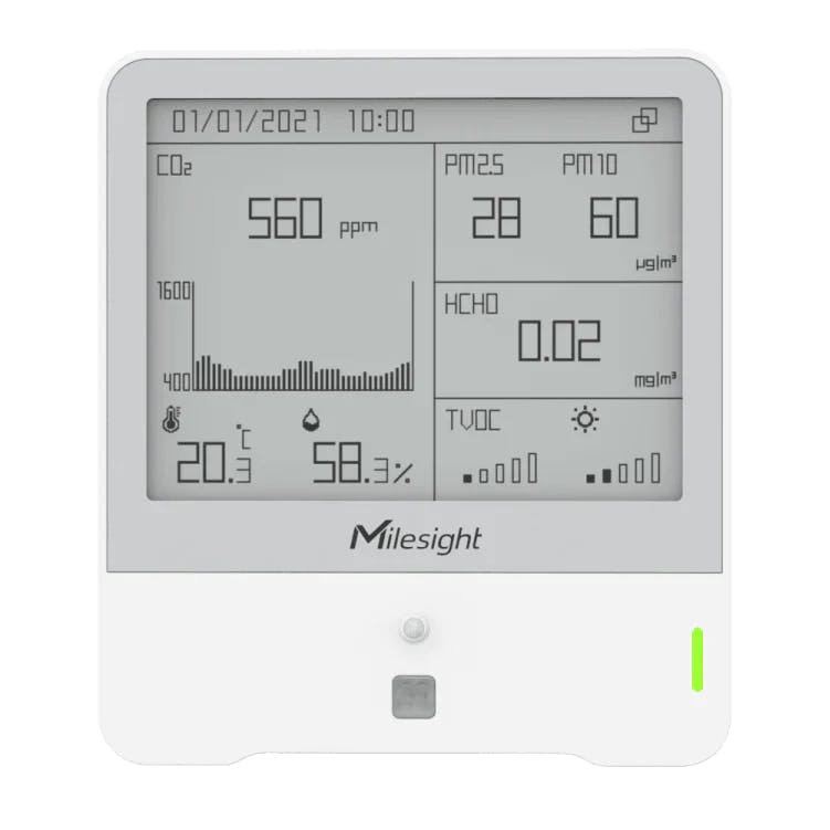 The Milesight AM319 Air quality sensor.