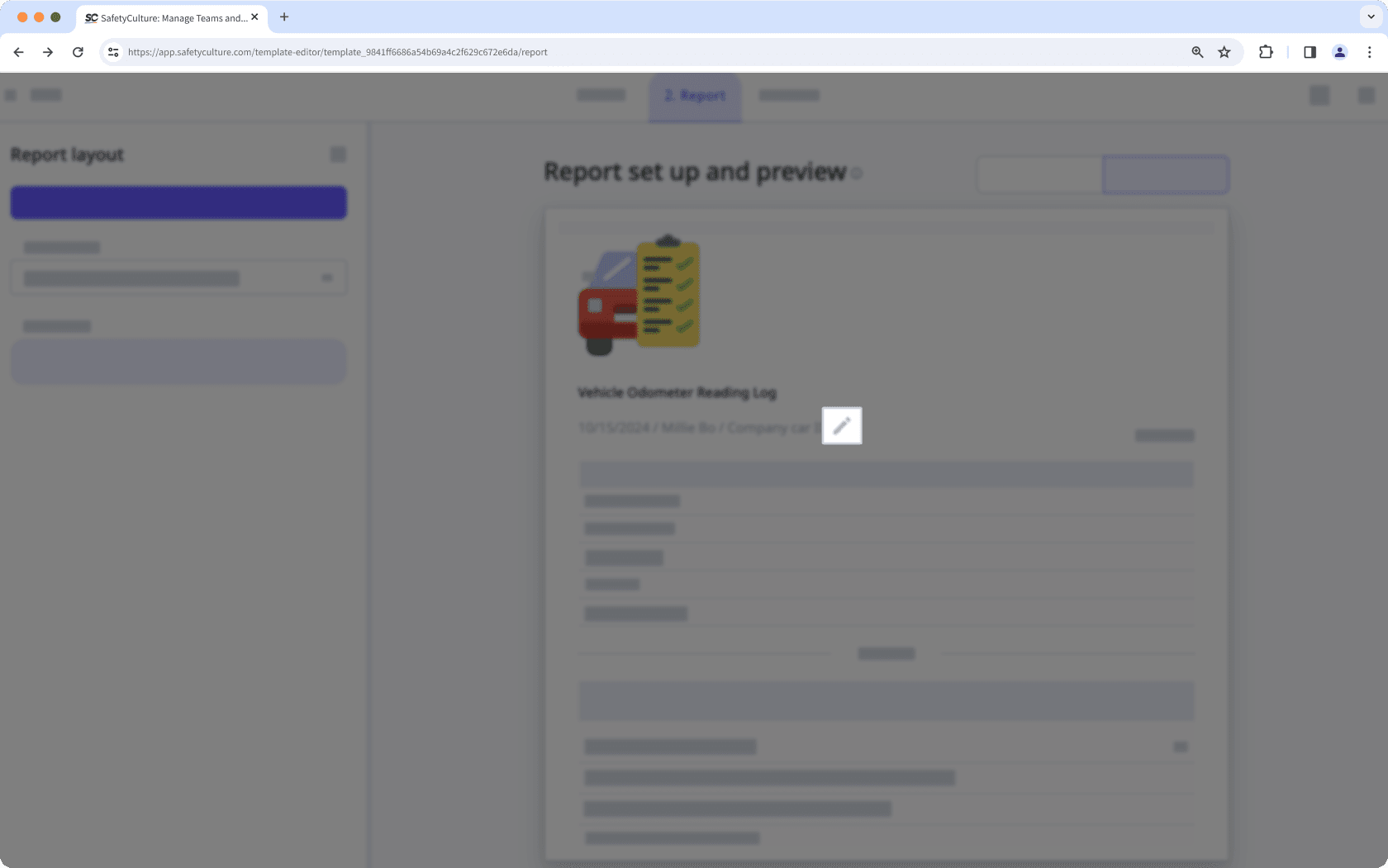 Mithilfe der Web-App Formate von Inspektionstiteln anpassen.