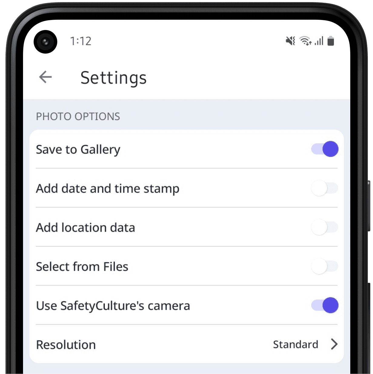Inspektionsfotos auf Ihrem Android-Mobilgerät speichern