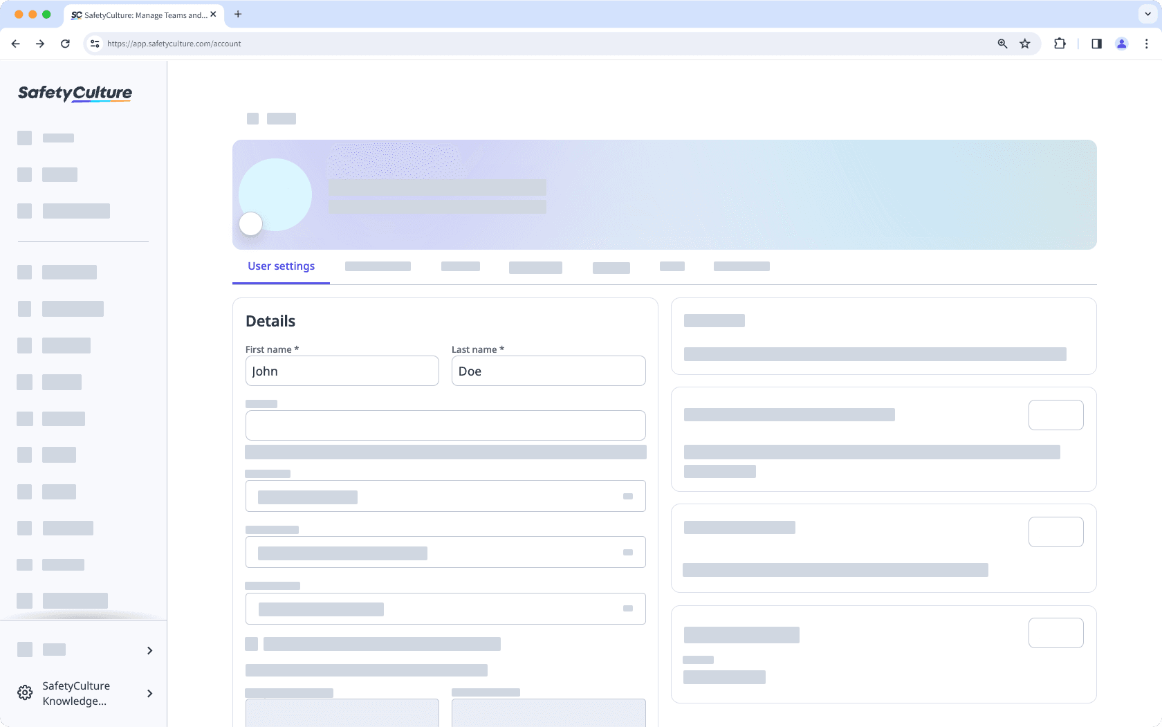 Modifier le nom d'utilisateur de votre compte SafetyCulture depuis l'application Web.