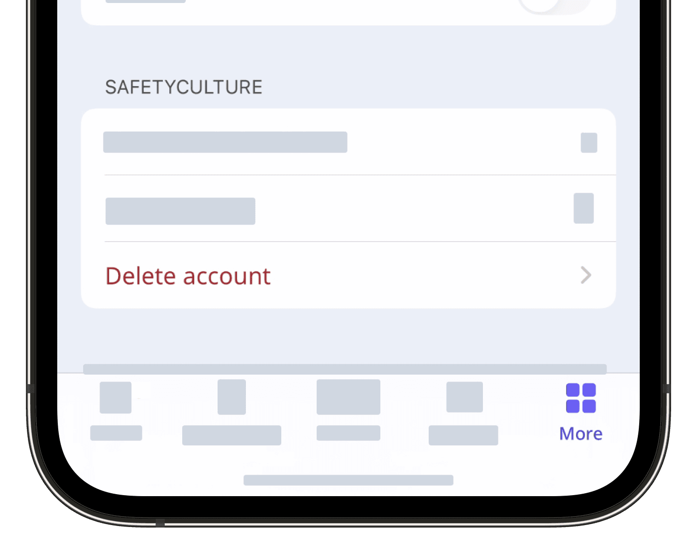 Supprimez mon compte SafetyCulture à partir de l'application portable.