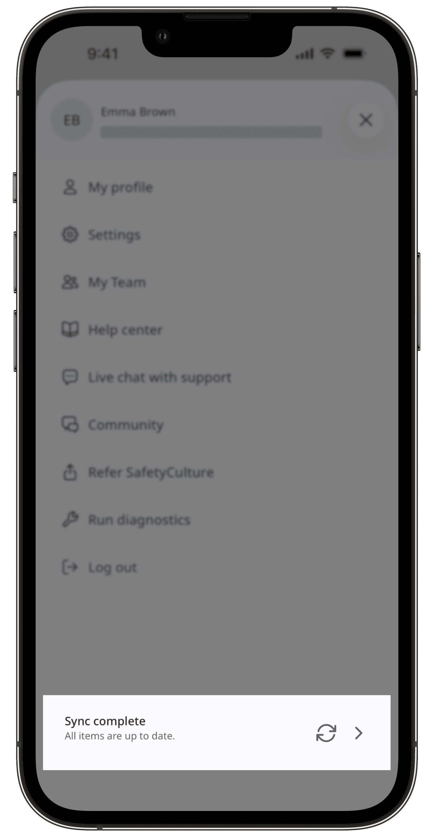 Mithilfe der Mobile-App manuell synchronisieren.