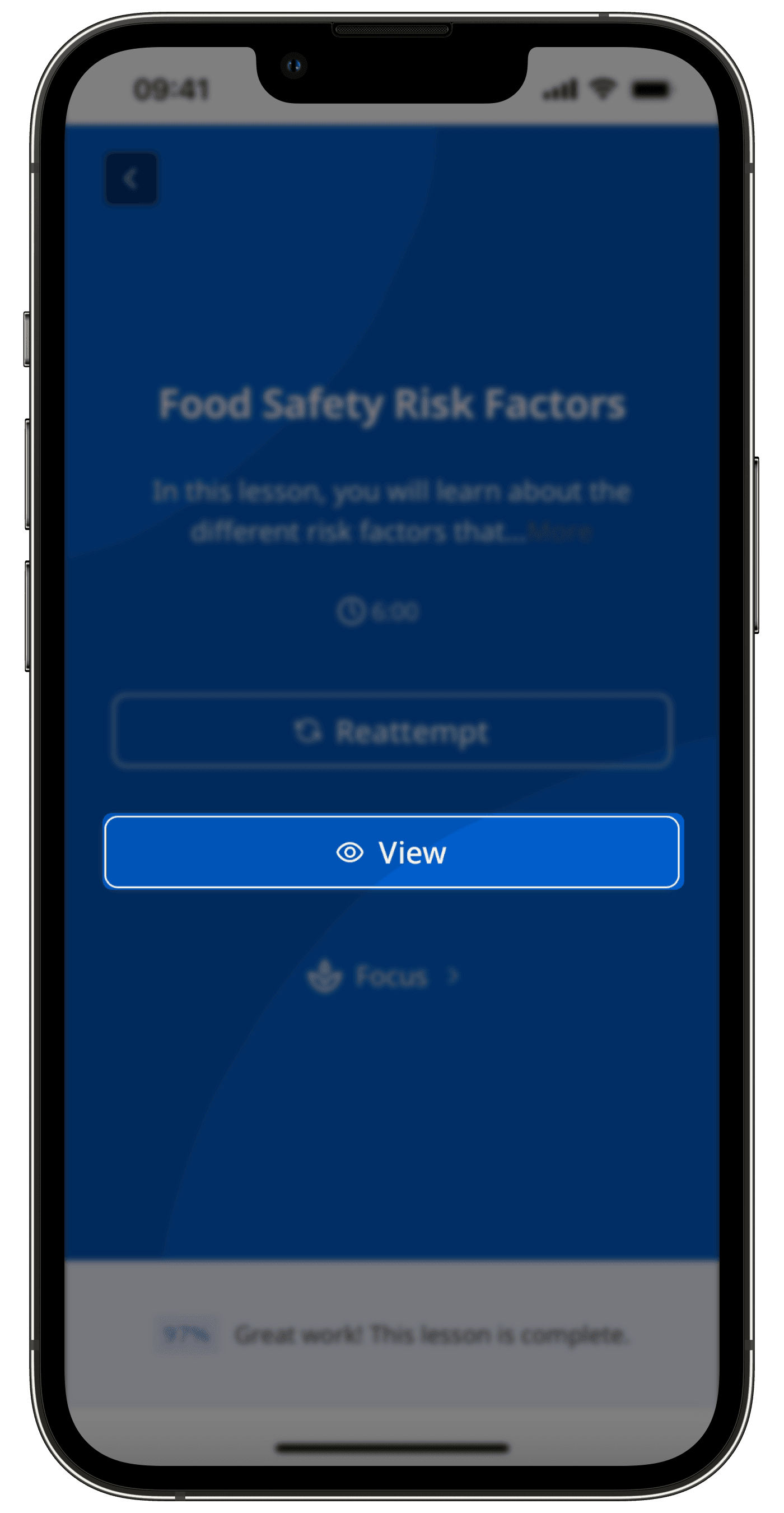 Mithilfe der Mobile-App eine abgeschlossene Lektion anzeigen.