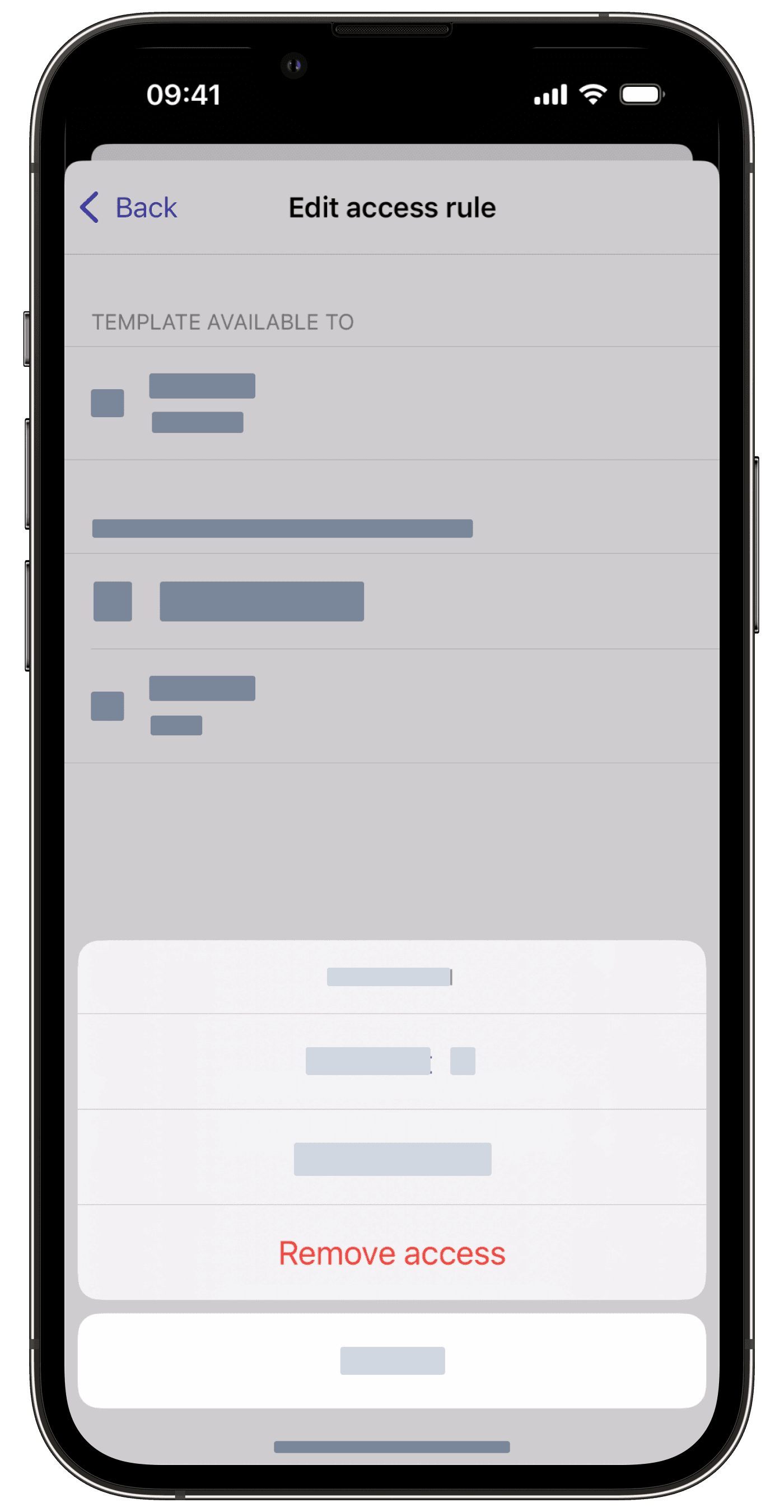 Remove an access rule via the SafetyCulture iOS app.