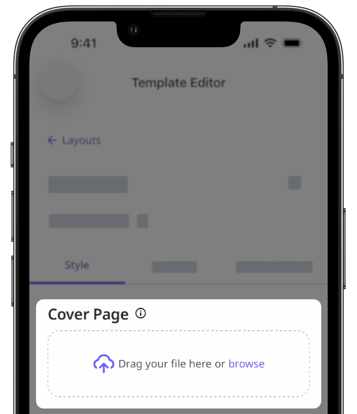 Add an inspection report cover page via the mobile app.