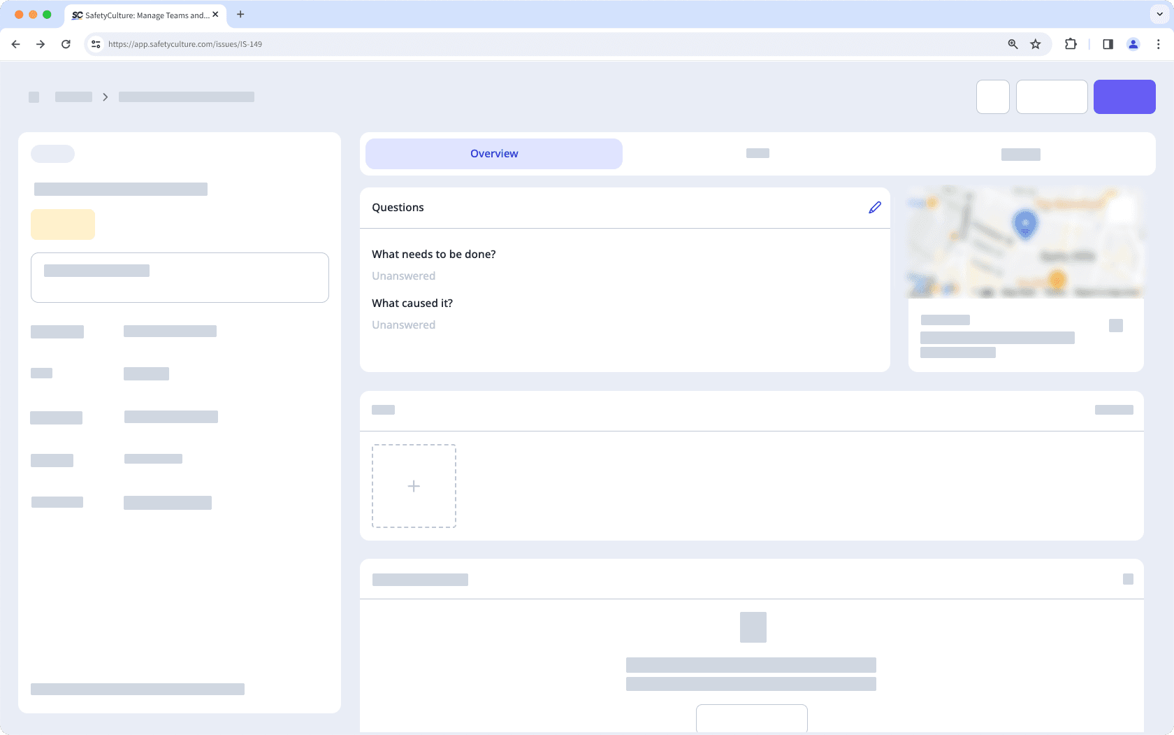Mithilfe der Web-App benutzerdefinierte Fragen zu Problemen beantworten.