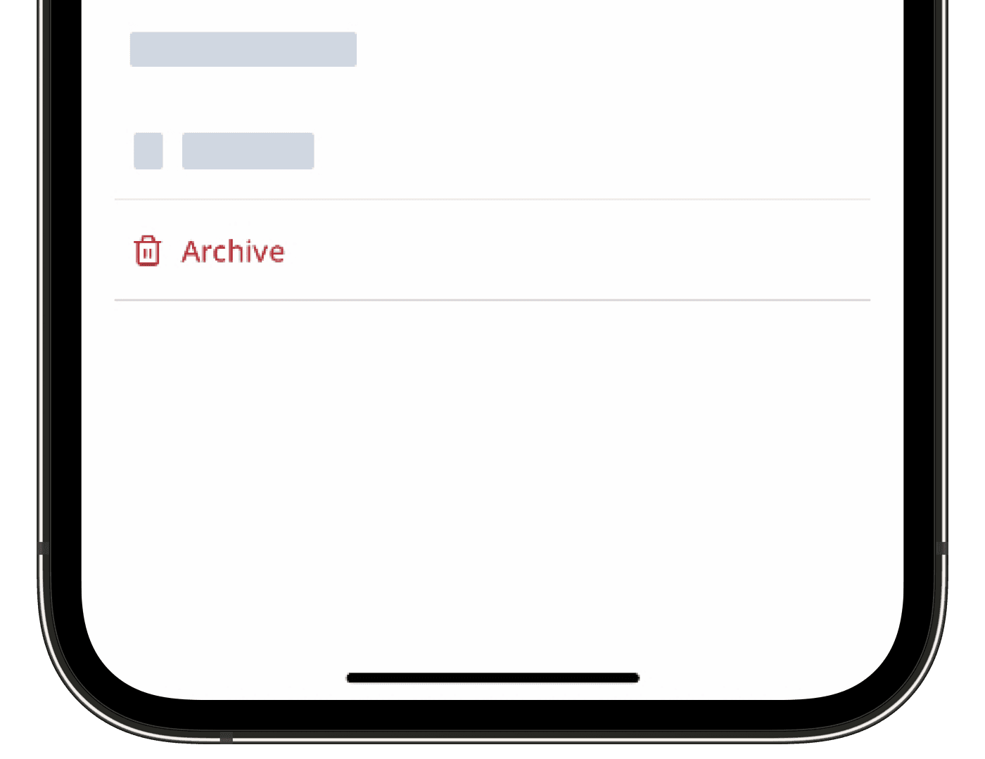 Mithilfe der Mobile-App eine Inspektion archivieren.