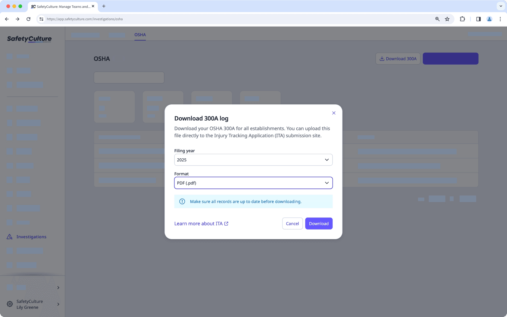 Download 300A logs as PDF via the web app.