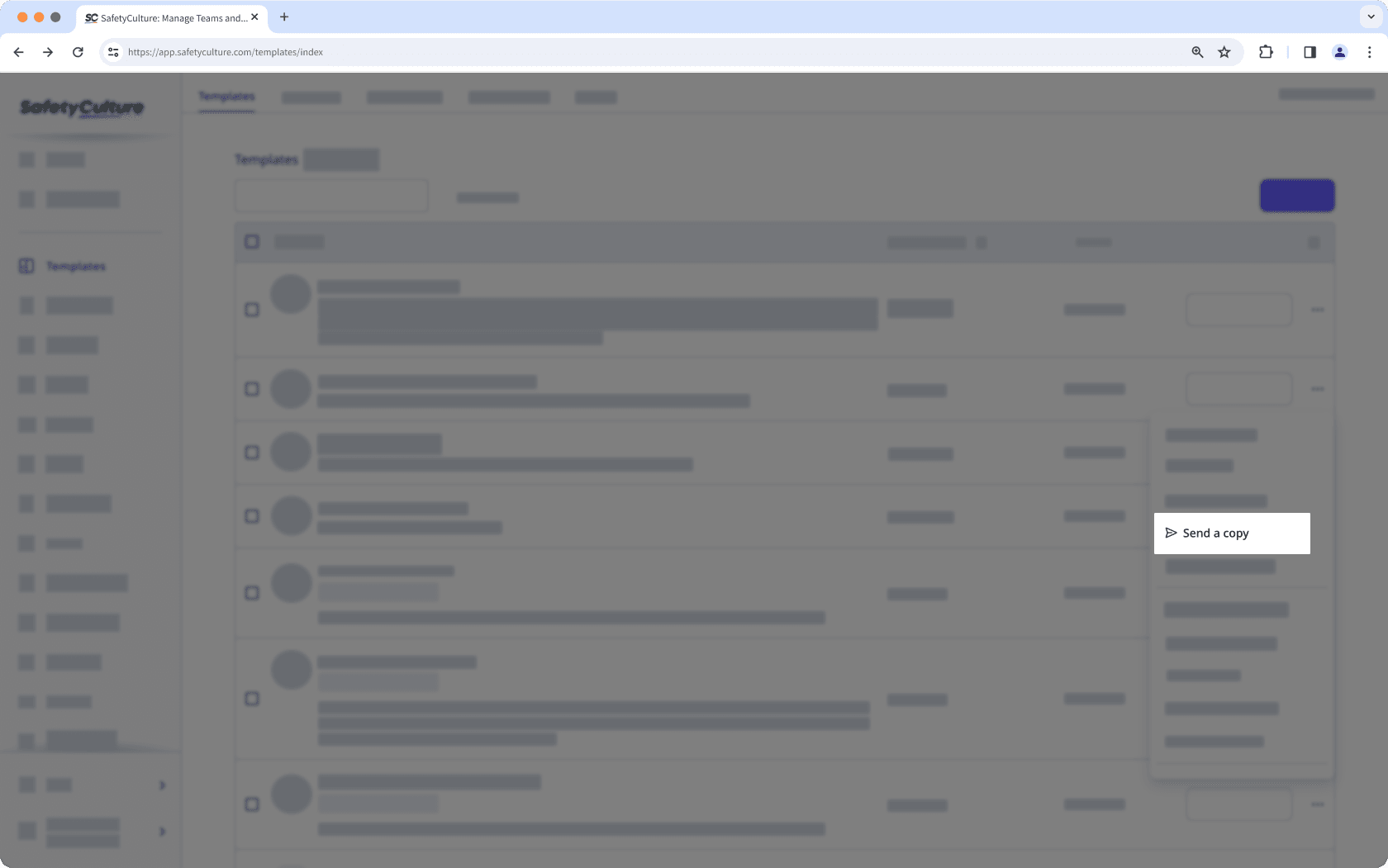 Envoyer une copie du modèle aux utilisateurs d'autres organisations à partir de l'application Web.