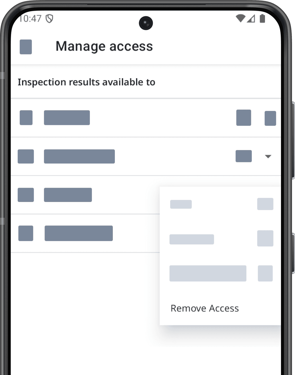 Remove access to an inspection via the SafetyCulture Android app.