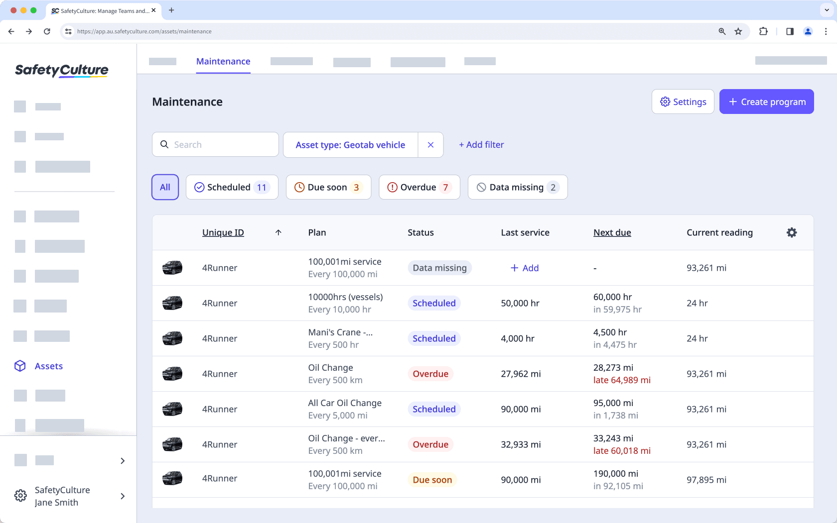 Create asset maintenance programs | SafetyCulture Help Center