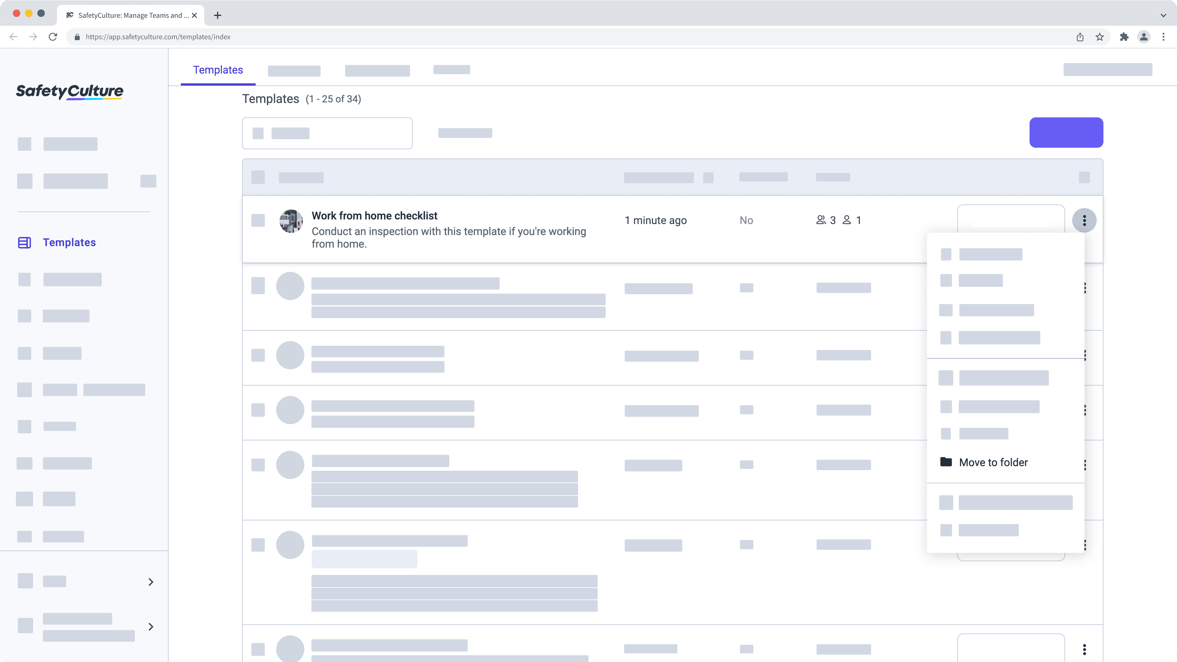 Move templates to folders | SafetyCulture Help Center