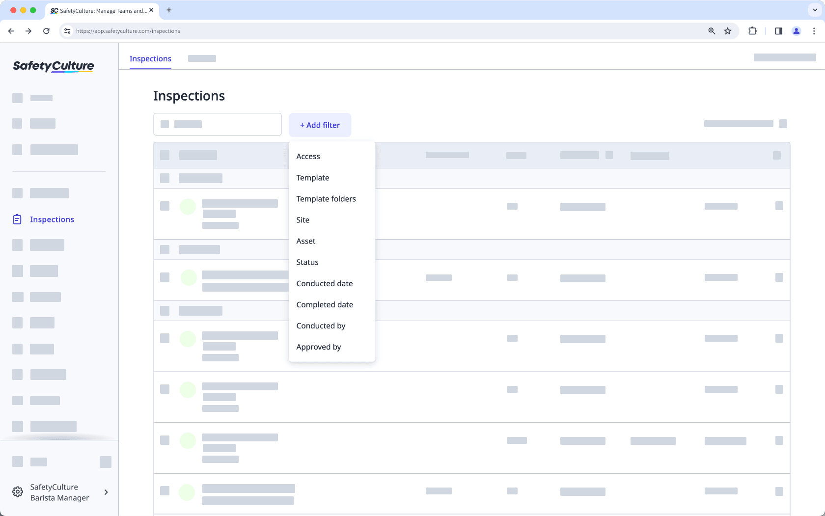 Filter and sort inspections | SafetyCulture Help Center