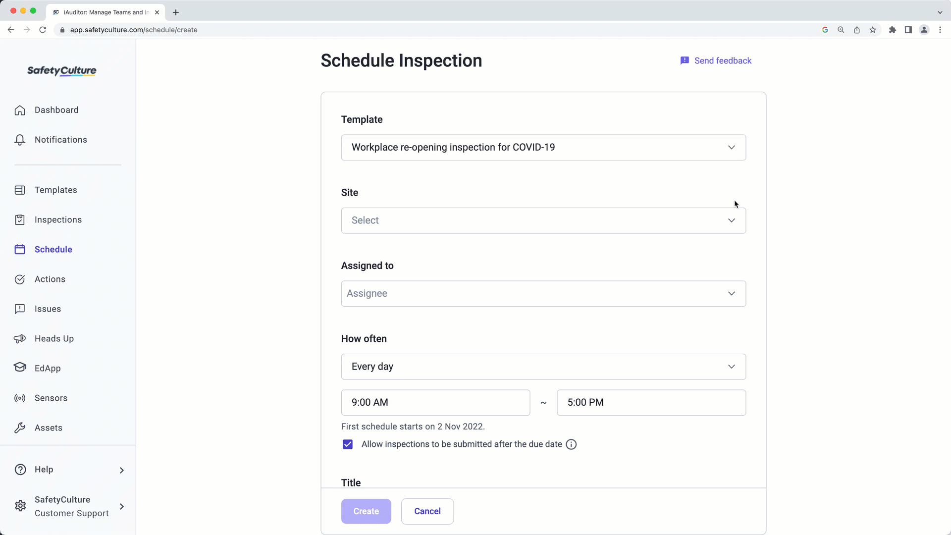 What Are Schedules SafetyCulture Help Center what-are-schedules-safetyculture-help-center
