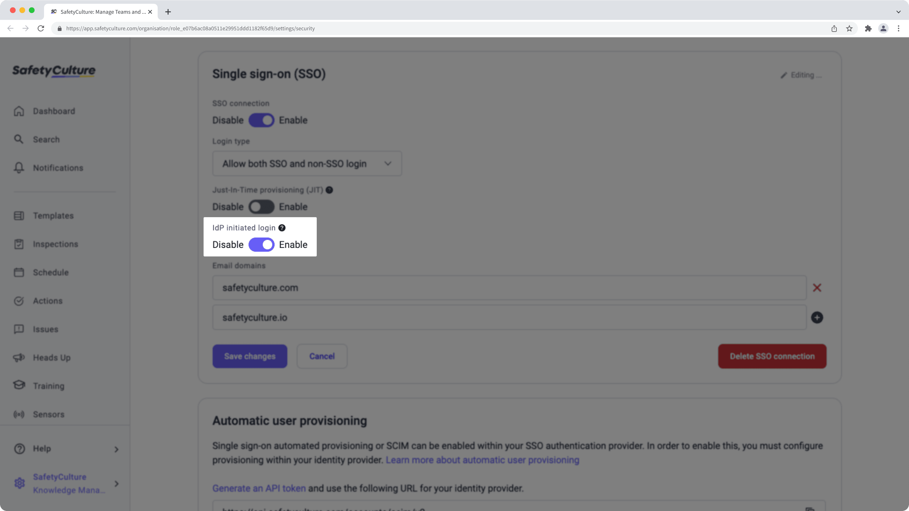 Set up single signon (SSO) with SafetyCulture SafetyCulture Help...