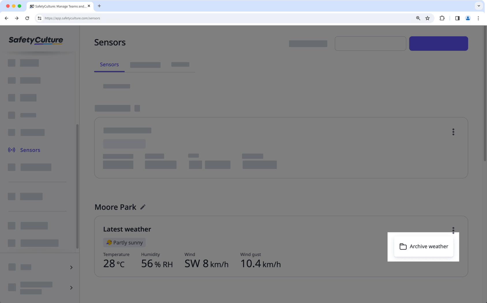 Mithilfe der Web-App einen Wetterdaten-Feed archivieren.