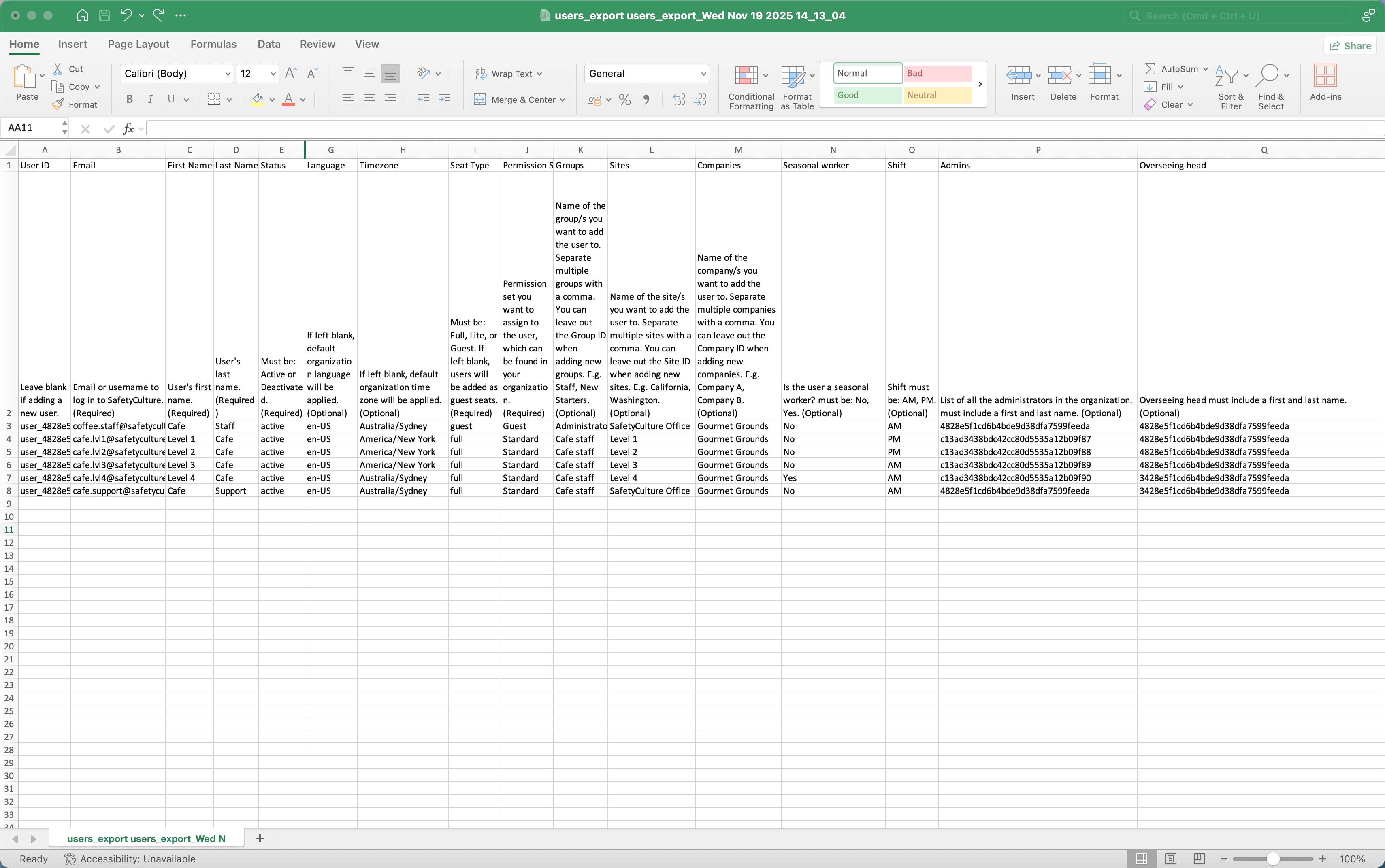 Add and manage users in bulk using one CSV file.