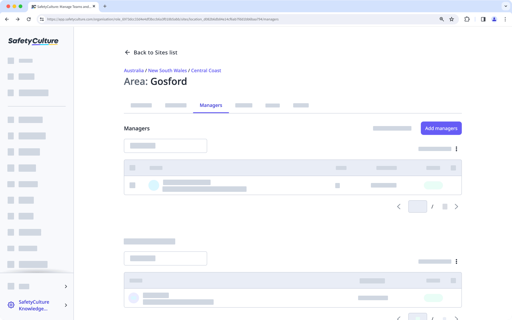 Ajouter un utilisateur en tant que responsable d'un site à partir de l'application Web.
